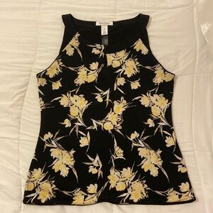 White House Black Market floral sleeveless top